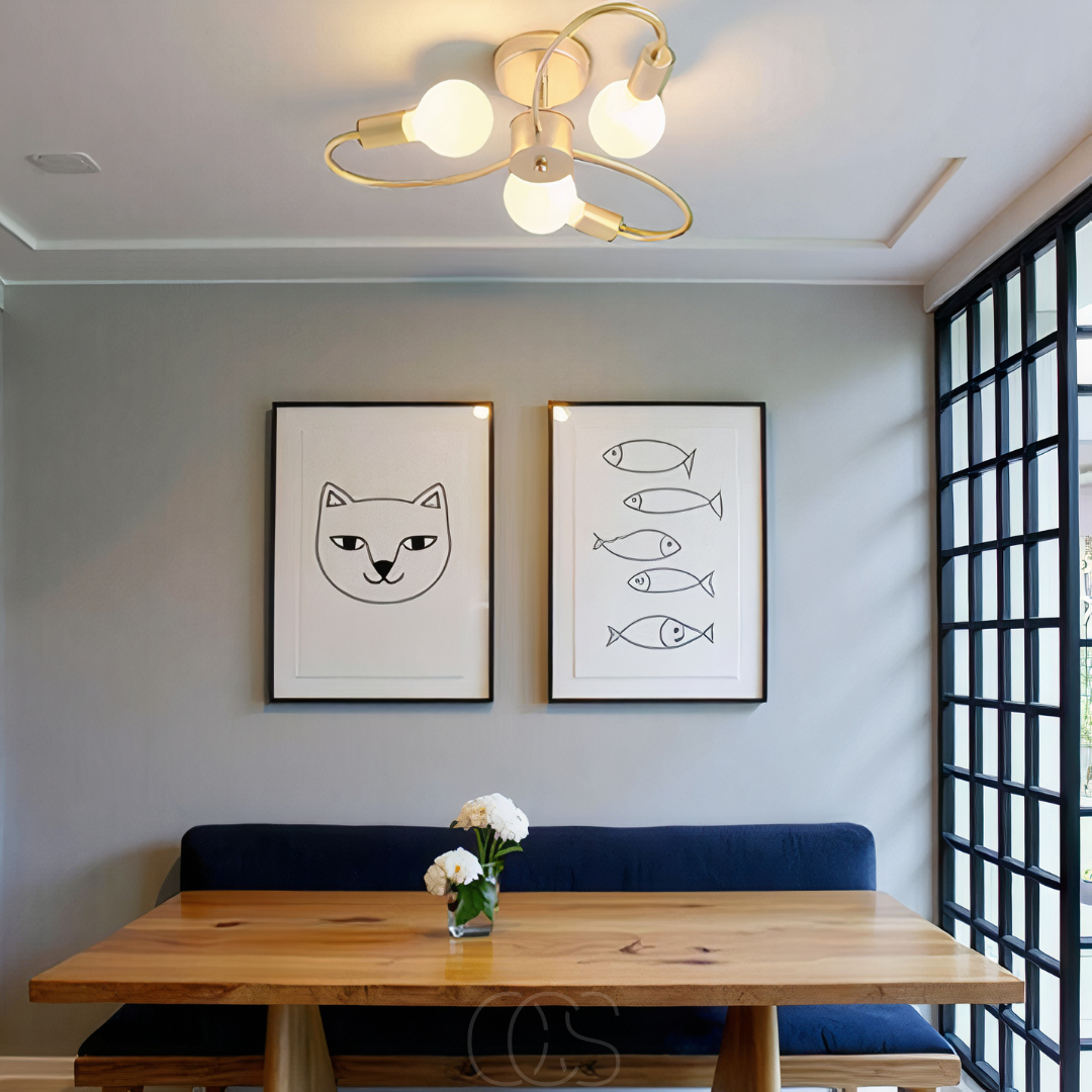 Dirron - Ceiling Lamp with 3 Braided Balls – Modern Design