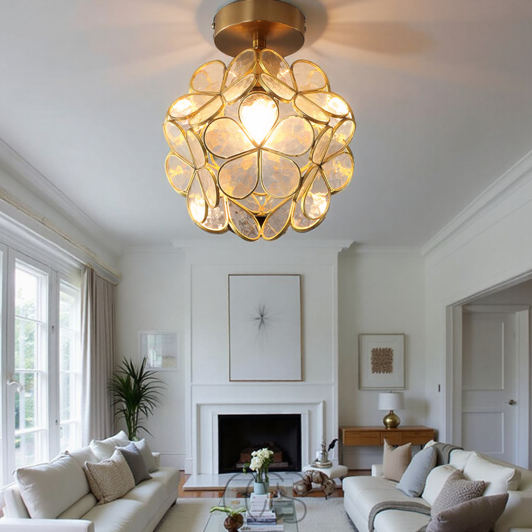 Dirron - Design flower ceiling lamp - Iron & Glass