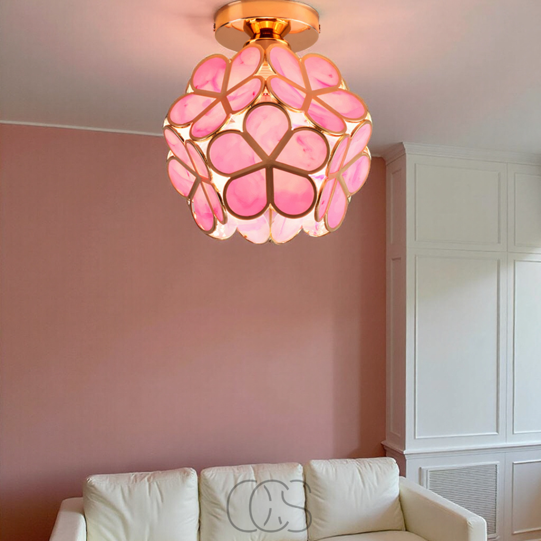 Dirron - Design flower ceiling lamp - Iron & Glass
