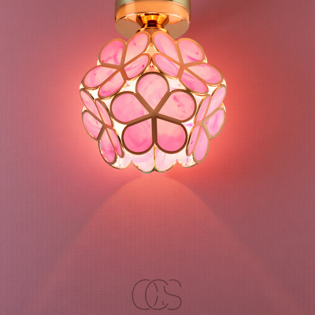 Dirron - Design flower ceiling lamp - Iron & Glass