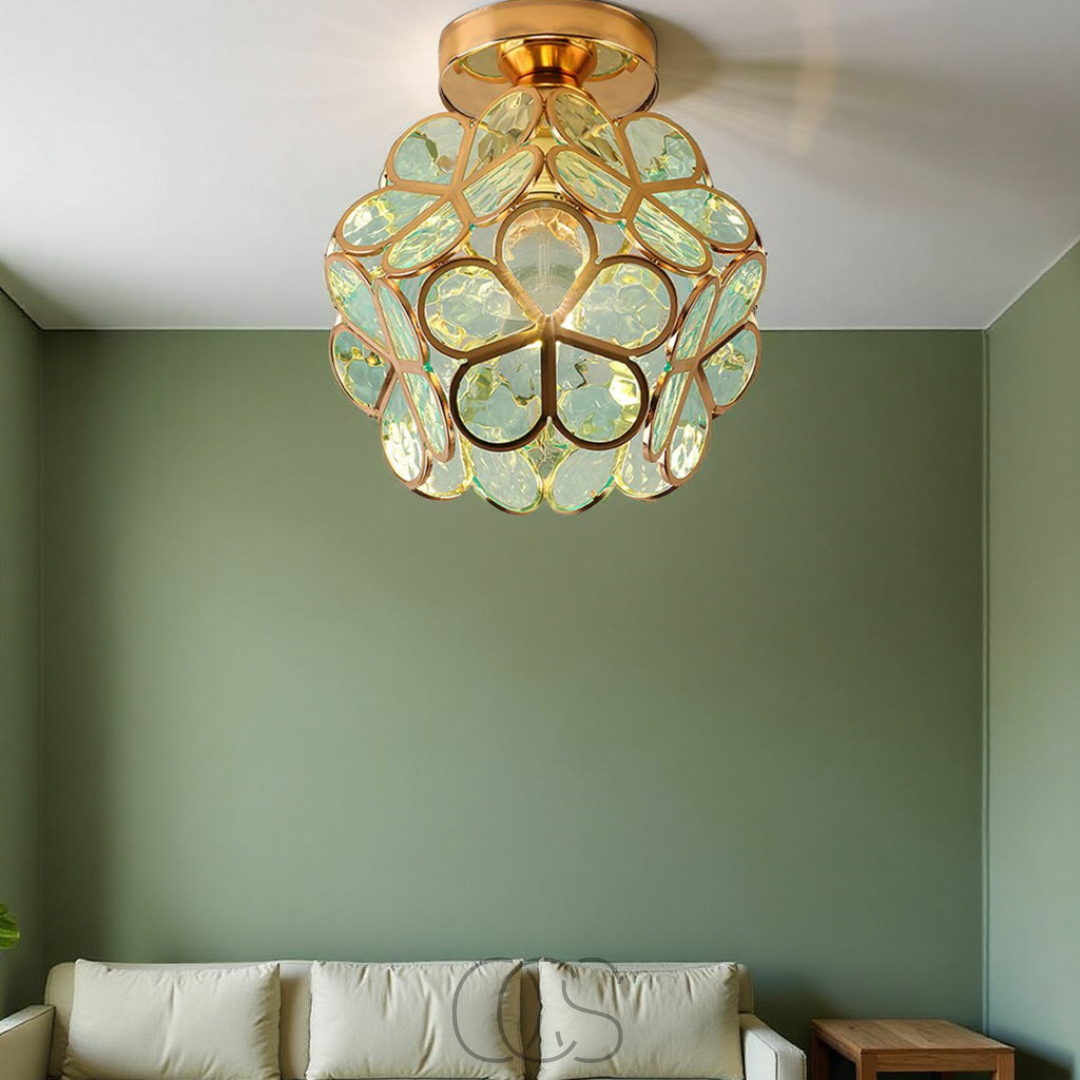 Dirron - Design flower ceiling lamp - Iron & Glass