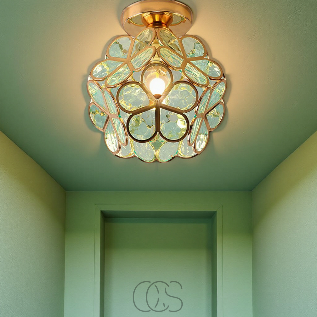 Dirron - Design flower ceiling lamp - Iron & Glass