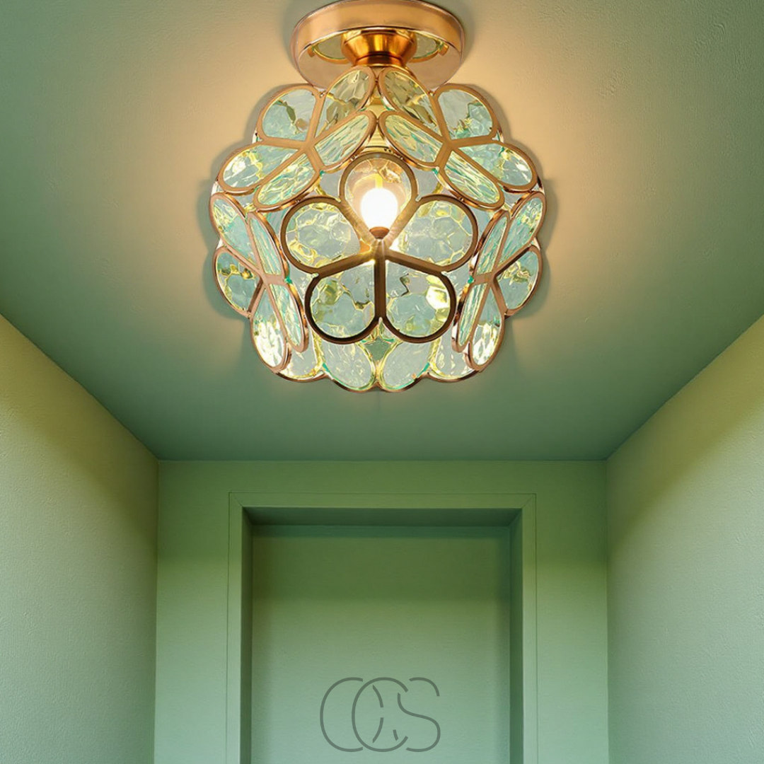 Dirron - Design flower ceiling lamp - Iron & Glass