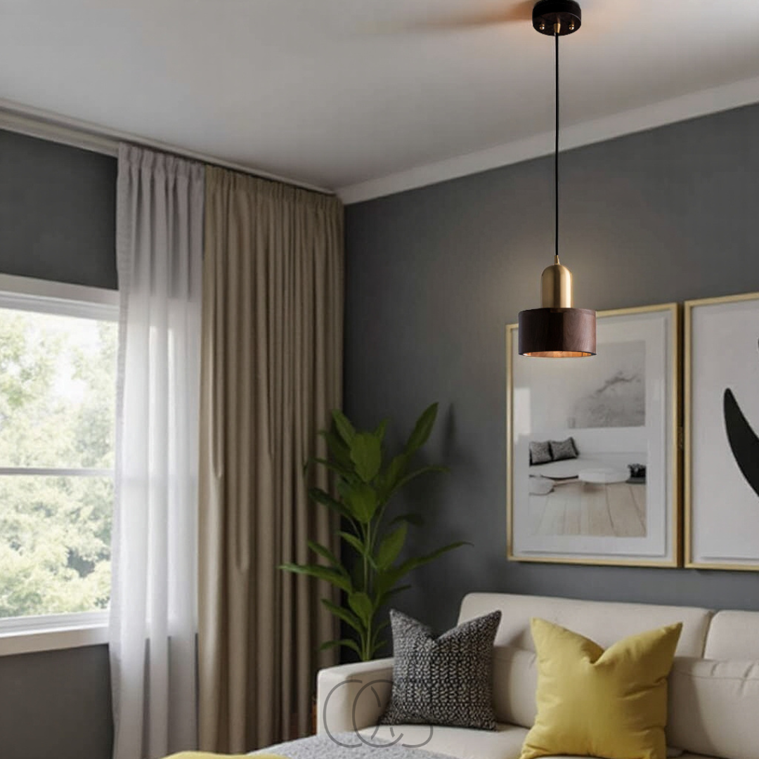 Dirron - Design pendant lamp with gold accent