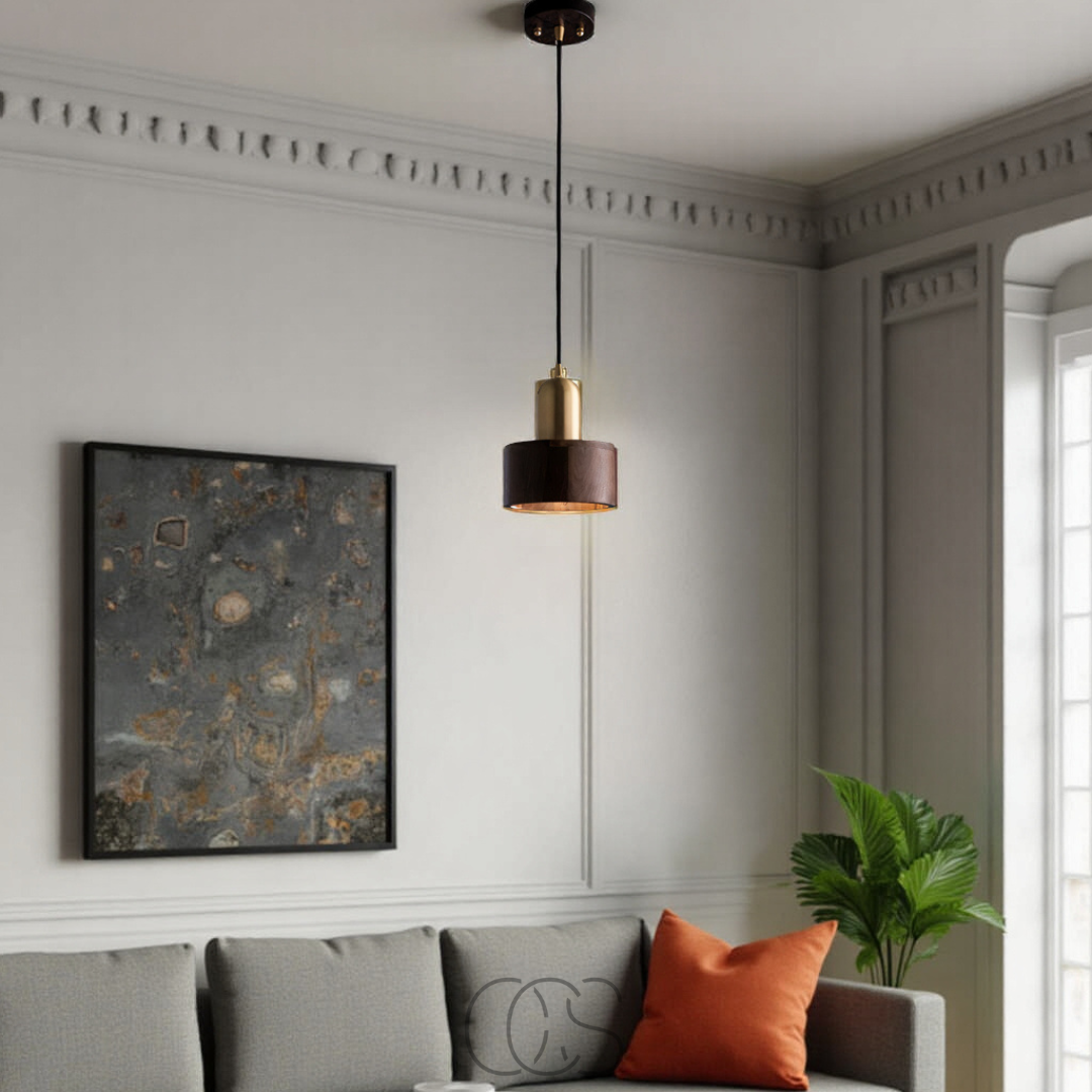 Dirron - Design pendant lamp with gold accent
