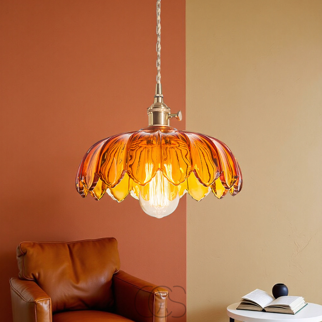Dirron - Glass Flower Pendant Lamp - Vintage Design