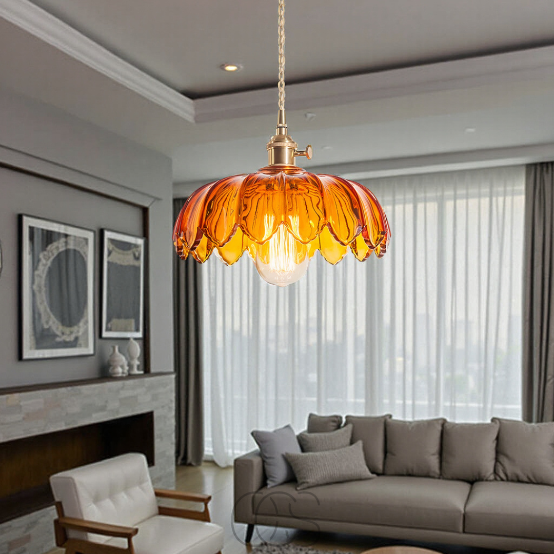 Dirron - Glass Flower Pendant Lamp - Vintage Design