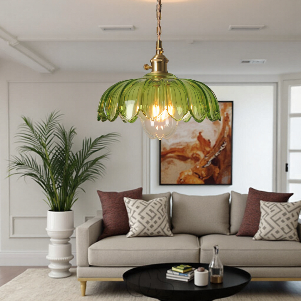 Dirron - Glass Flower Pendant Lamp - Vintage Design