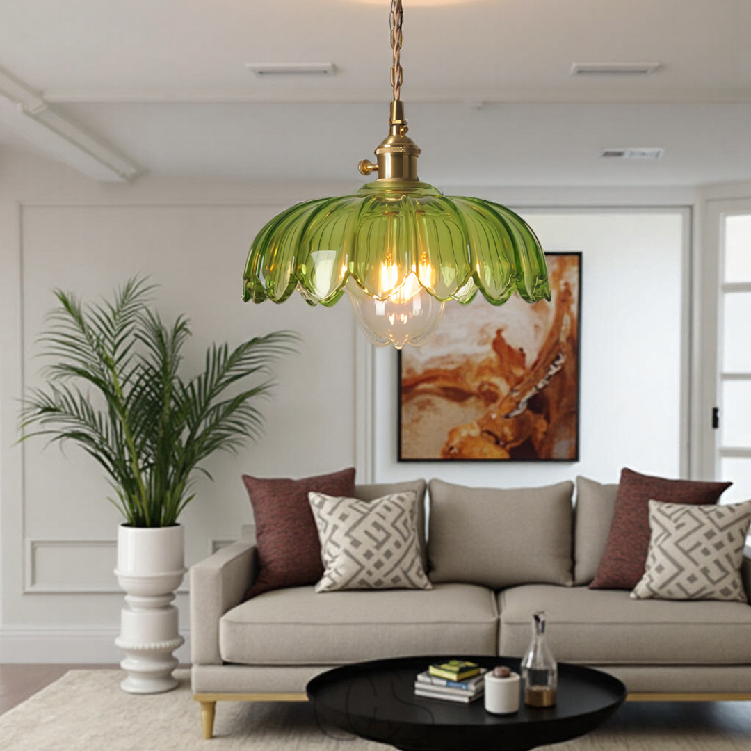 Dirron - Glass Flower Pendant Lamp - Vintage Design