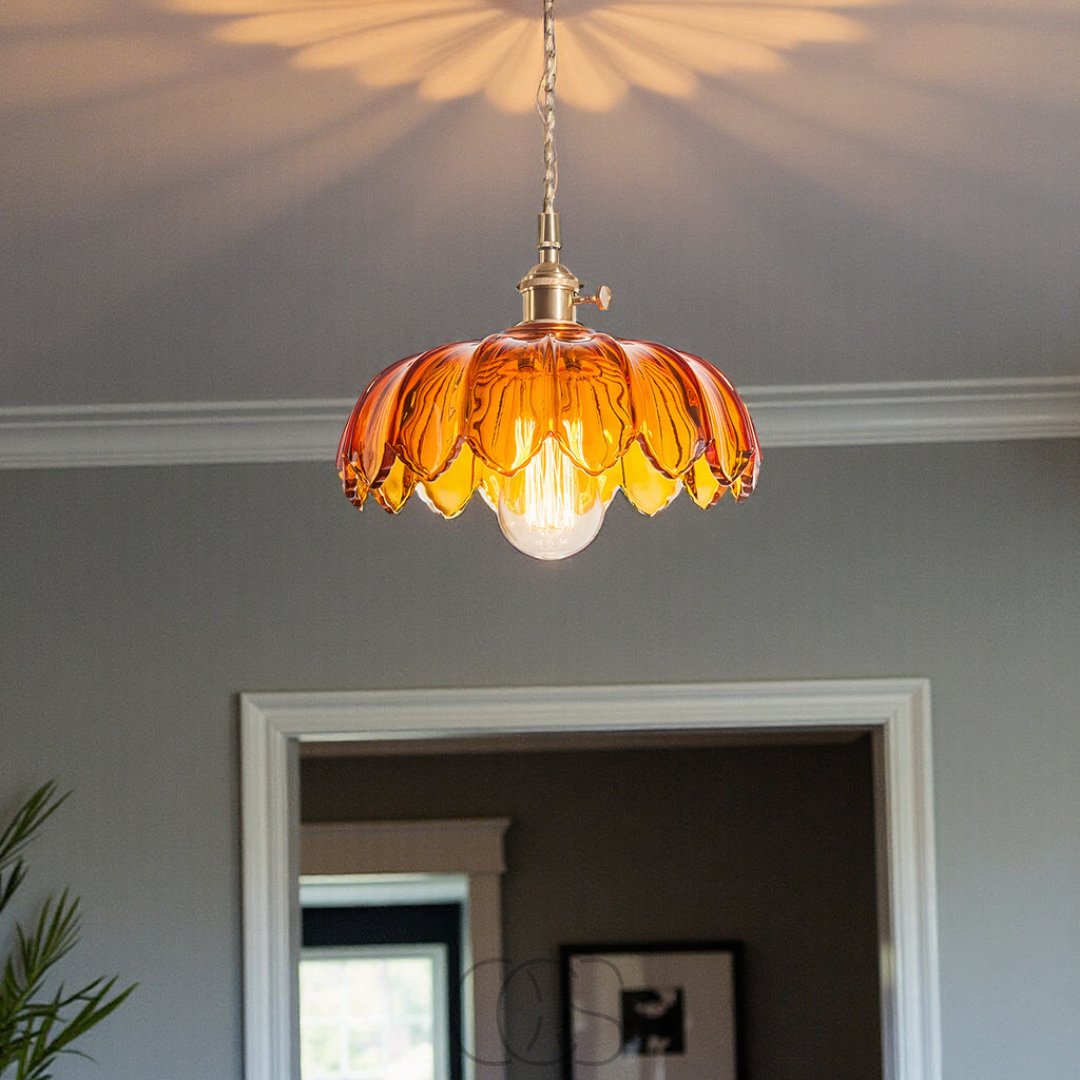 Dirron - Glass Flower Pendant Lamp - Vintage Design