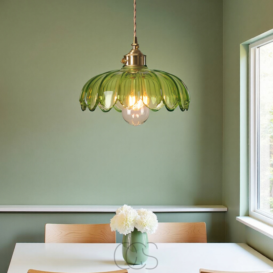 Dirron - Glass Flower Pendant Lamp - Vintage Design