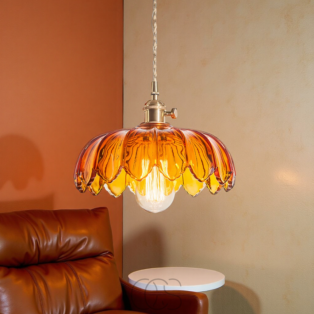 Dirron - Glass Flower Pendant Lamp - Vintage Design