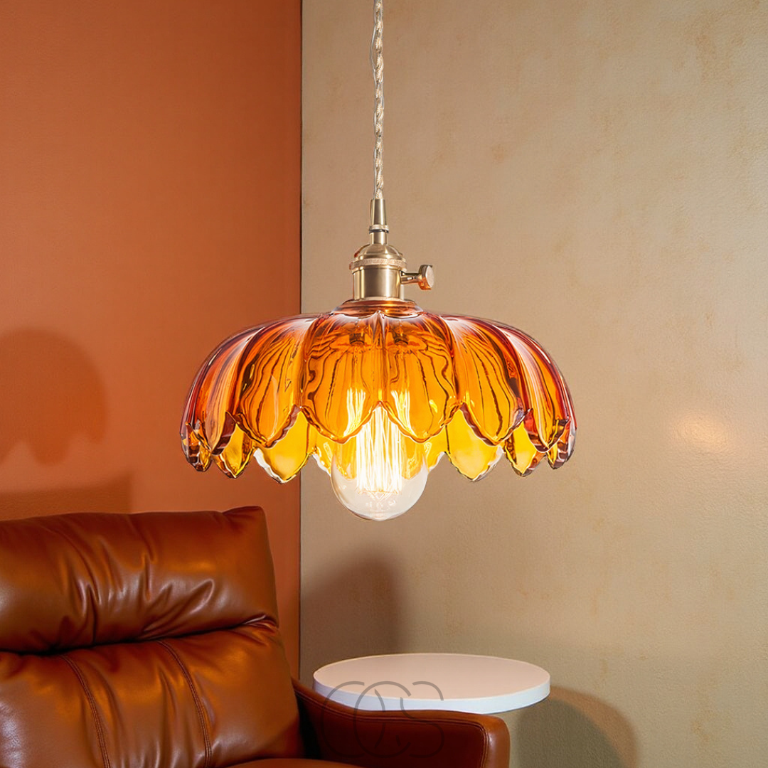 Dirron - Glass Flower Pendant Lamp - Vintage Design