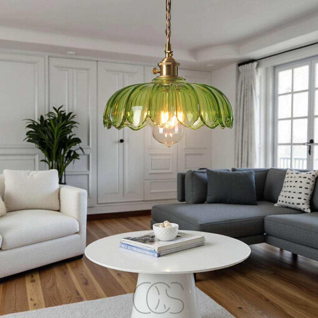 Dirron - Glass Flower Pendant Lamp - Vintage Design