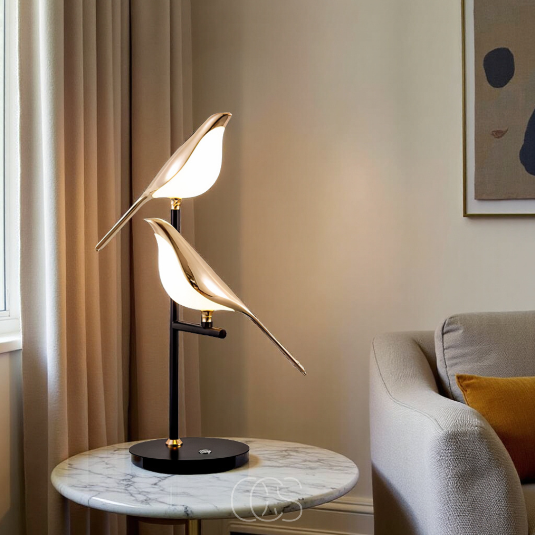 Dirron - LED Table Lamp with Golden Bird – Warm Atmospheric Light