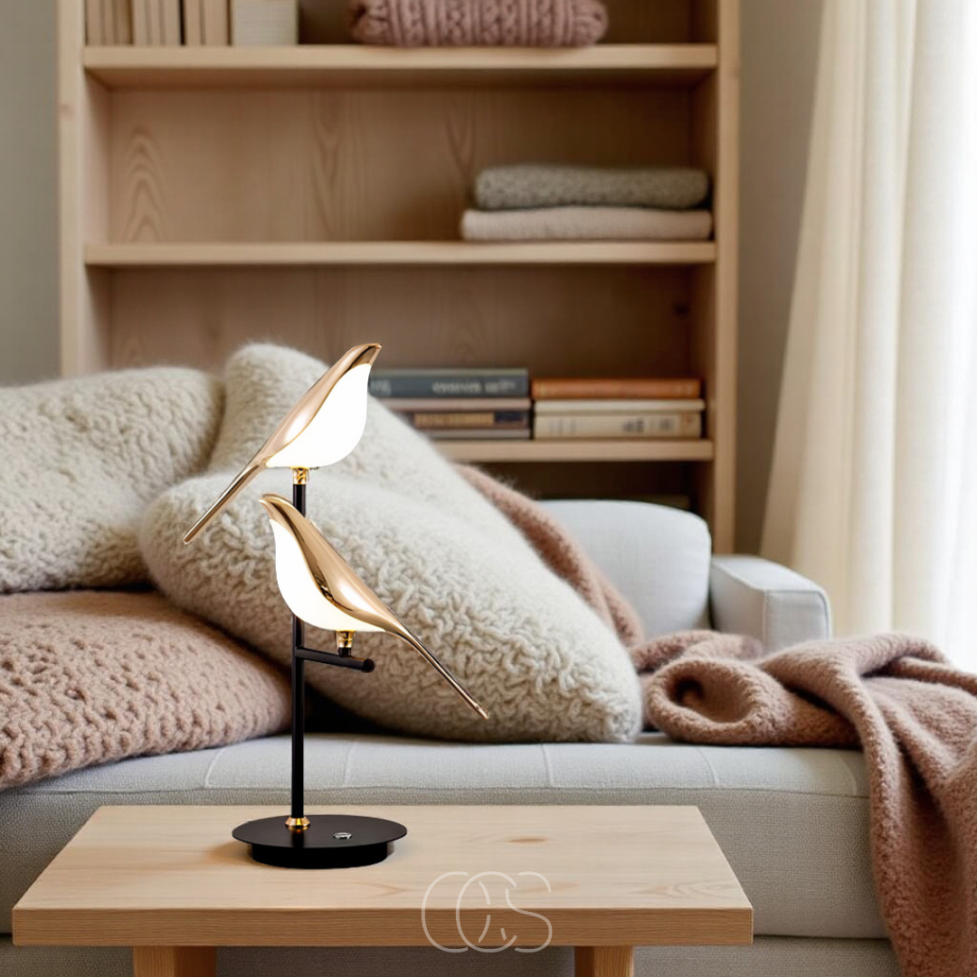 Dirron - LED Table Lamp with Golden Bird – Warm Atmospheric Light