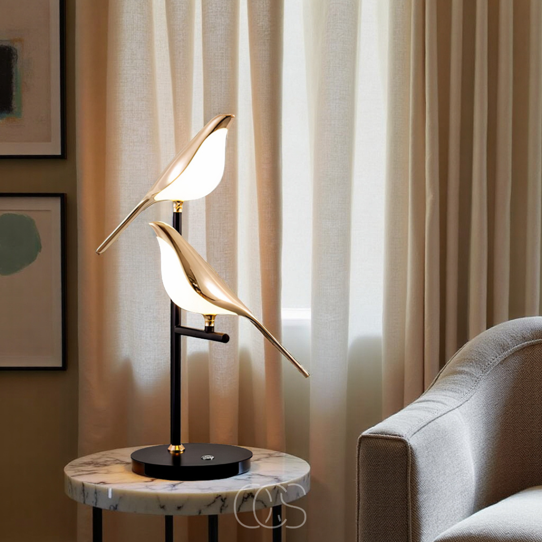Dirron - LED Table Lamp with Golden Bird – Warm Atmospheric Light