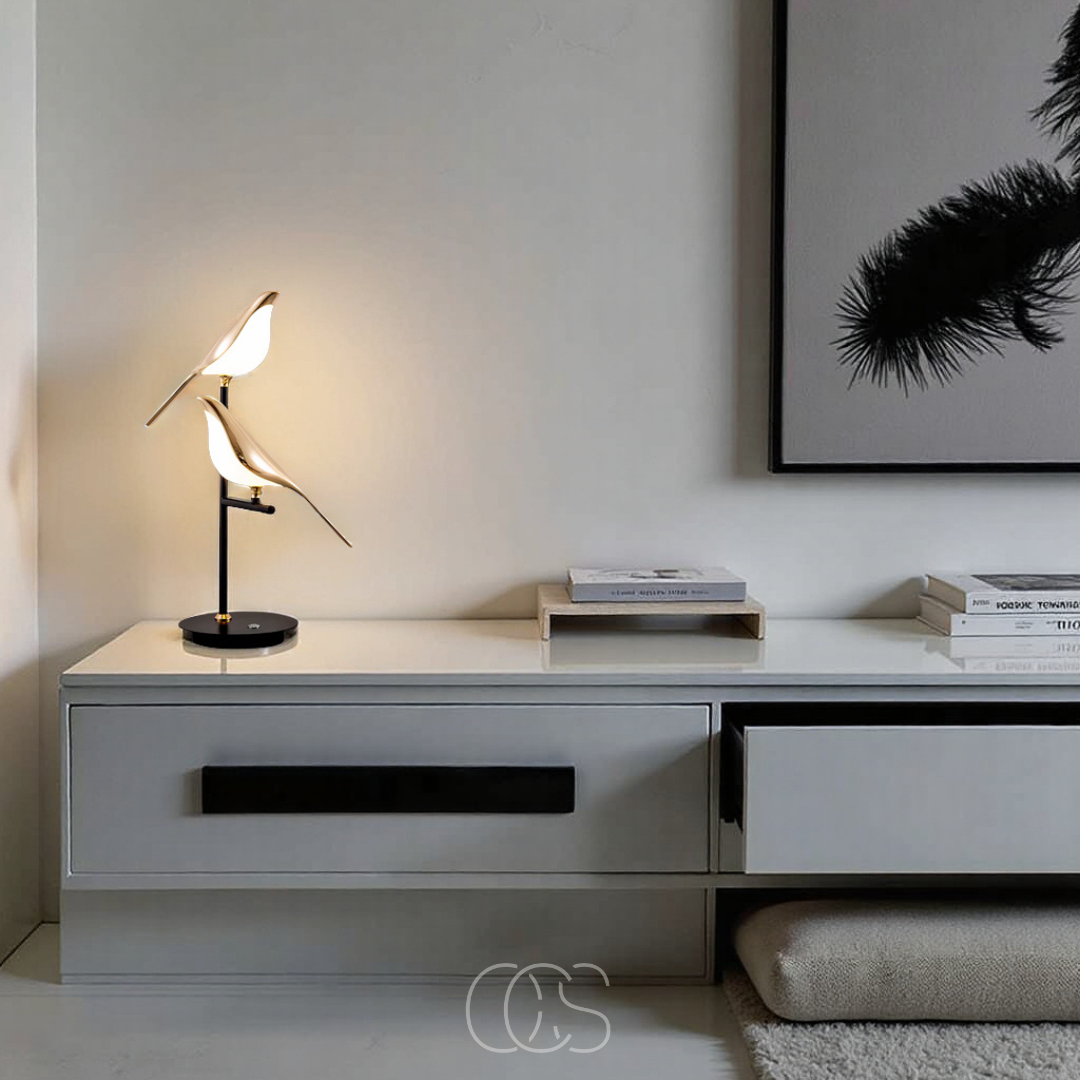 Dirron - LED Table Lamp with Golden Bird – Warm Atmospheric Light