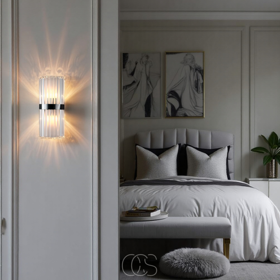 Dirron - Luxury Crystal Wall Lamp - Stainless Steel & Crystal