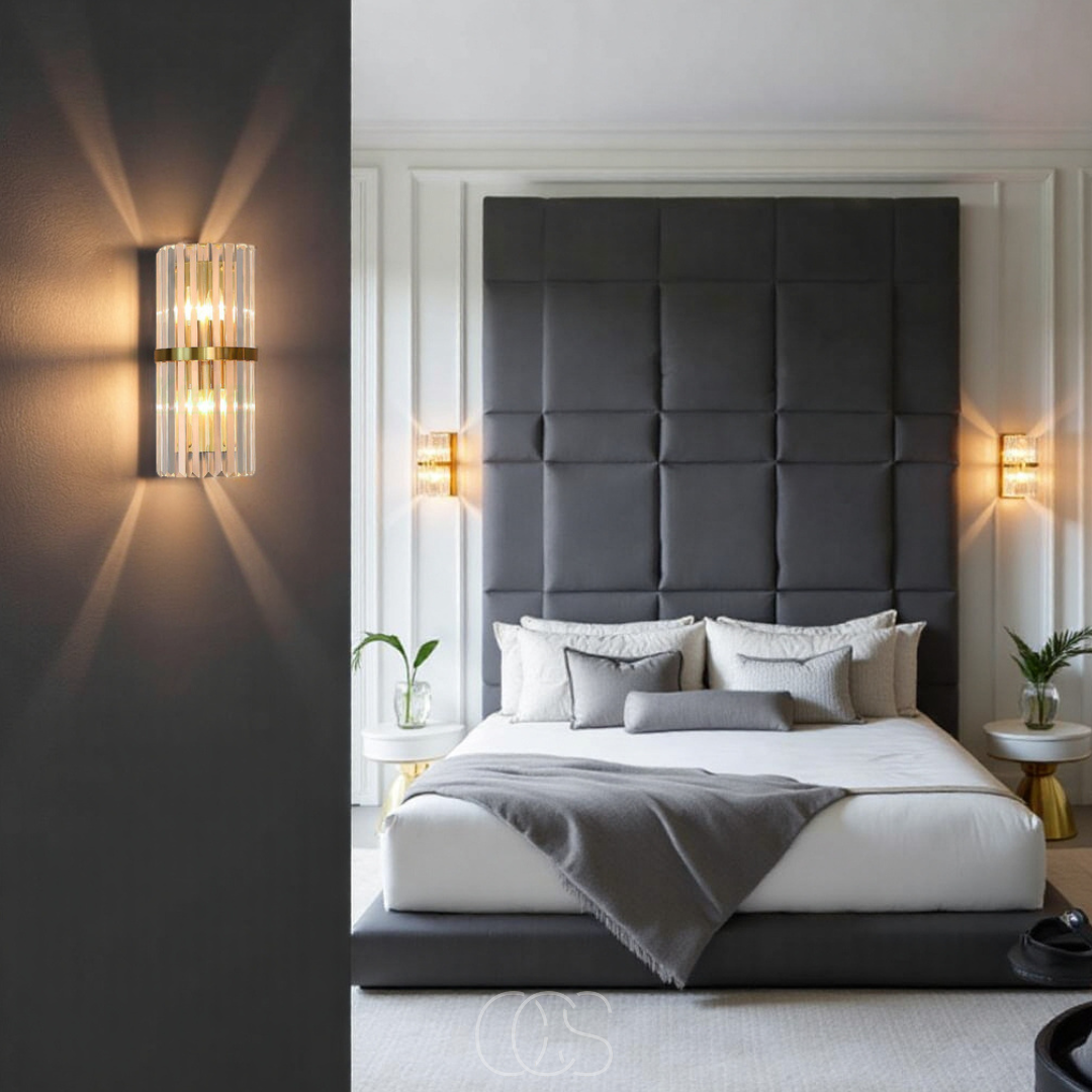 Dirron - Luxury Crystal Wall Lamp - Stainless Steel & Crystal