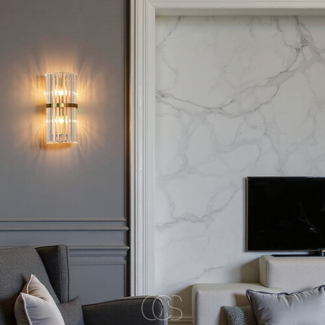 Dirron - Luxury Crystal Wall Lamp - Stainless Steel & Crystal