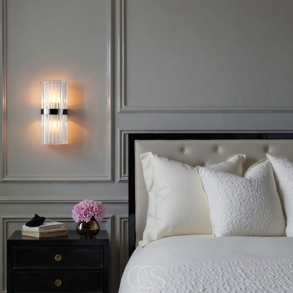 Dirron - Luxury Crystal Wall Lamp - Stainless Steel & Crystal