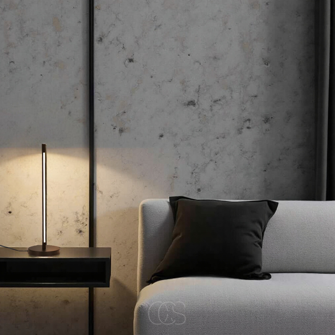 Dirron - Minimalist LED Table Lamp - Modern Matte Black Aluminum