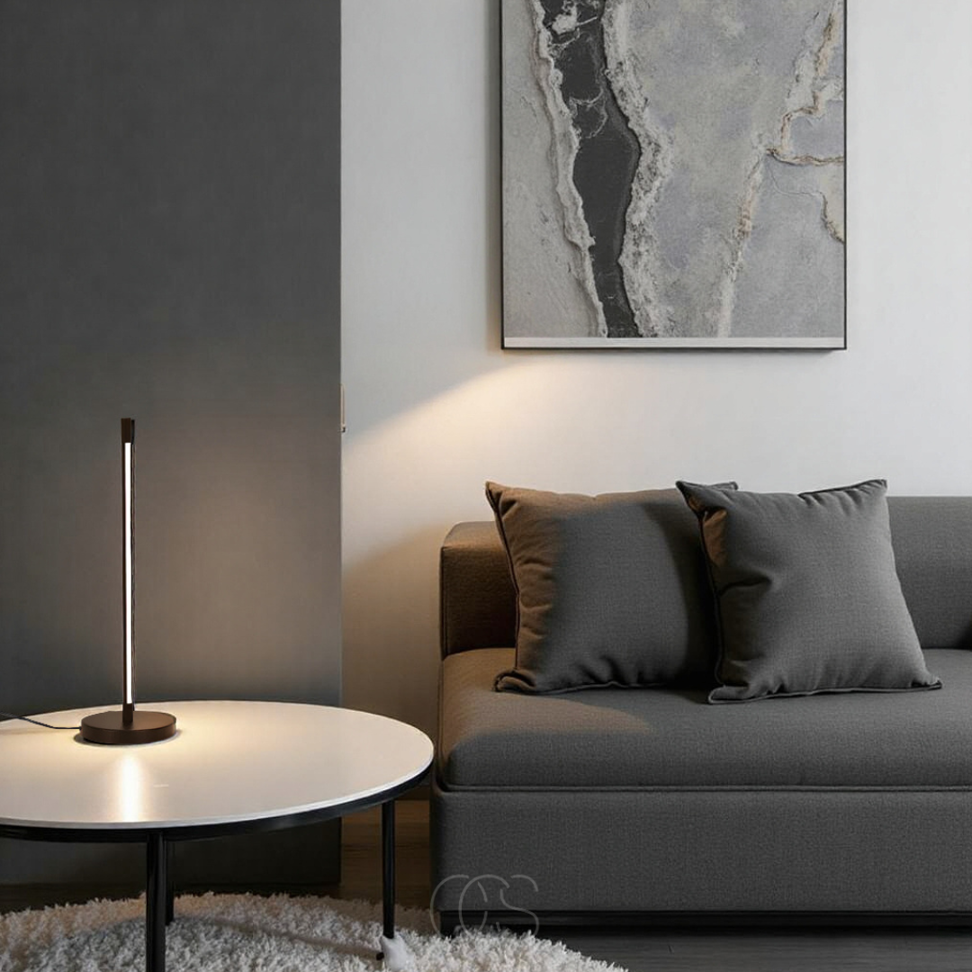 Dirron - Minimalist LED Table Lamp - Modern Matte Black Aluminum