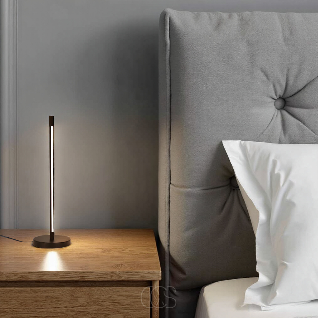 Dirron - Minimalist LED Table Lamp - Modern Matte Black Aluminum