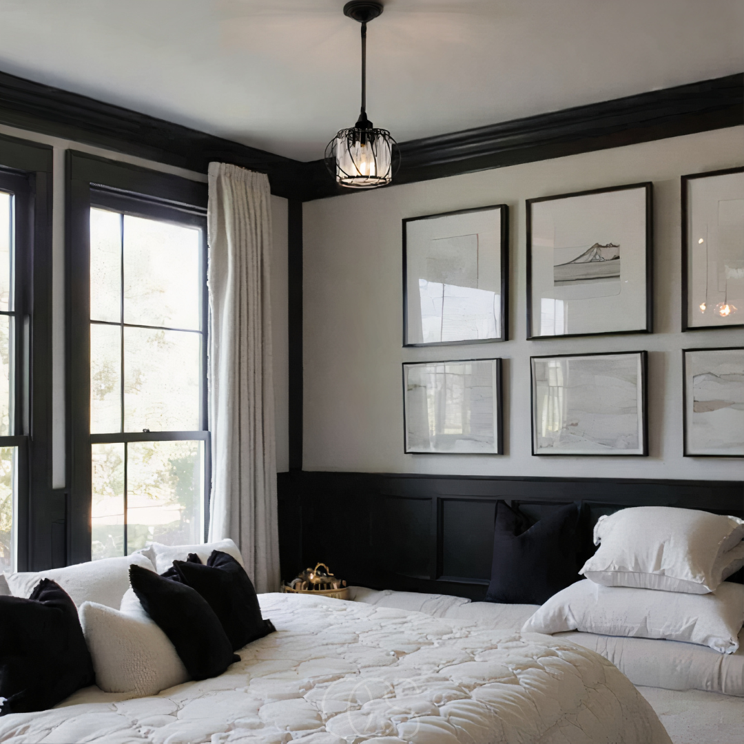 Dirron - Nordic Pendant Lamp with Spherical Glass - Black Design