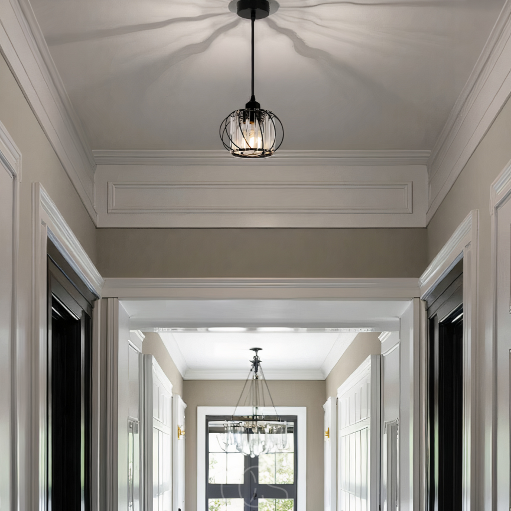 Dirron - Nordic Pendant Lamp with Spherical Glass - Black Design
