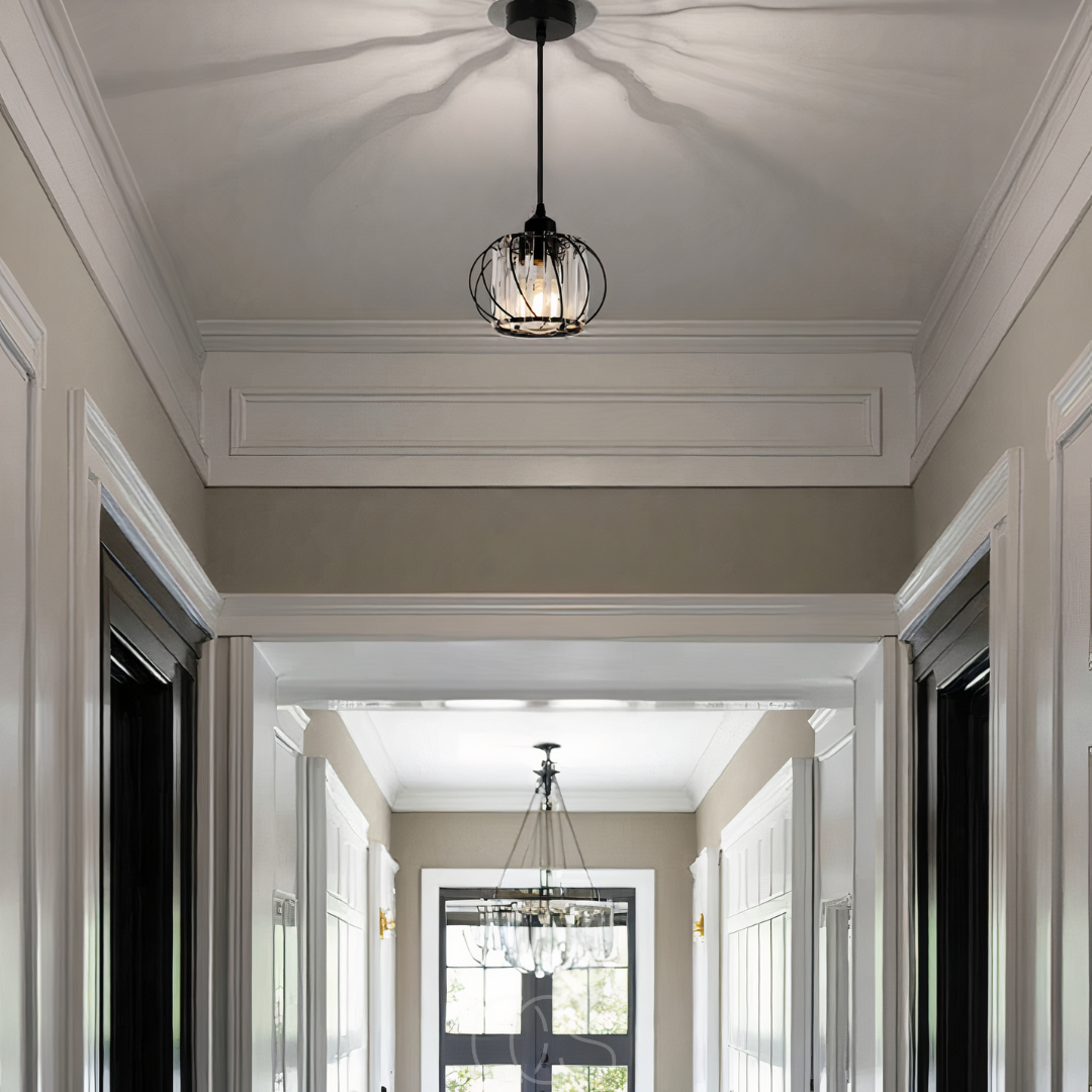 Dirron - Nordic Pendant Lamp with Spherical Glass - Black Design