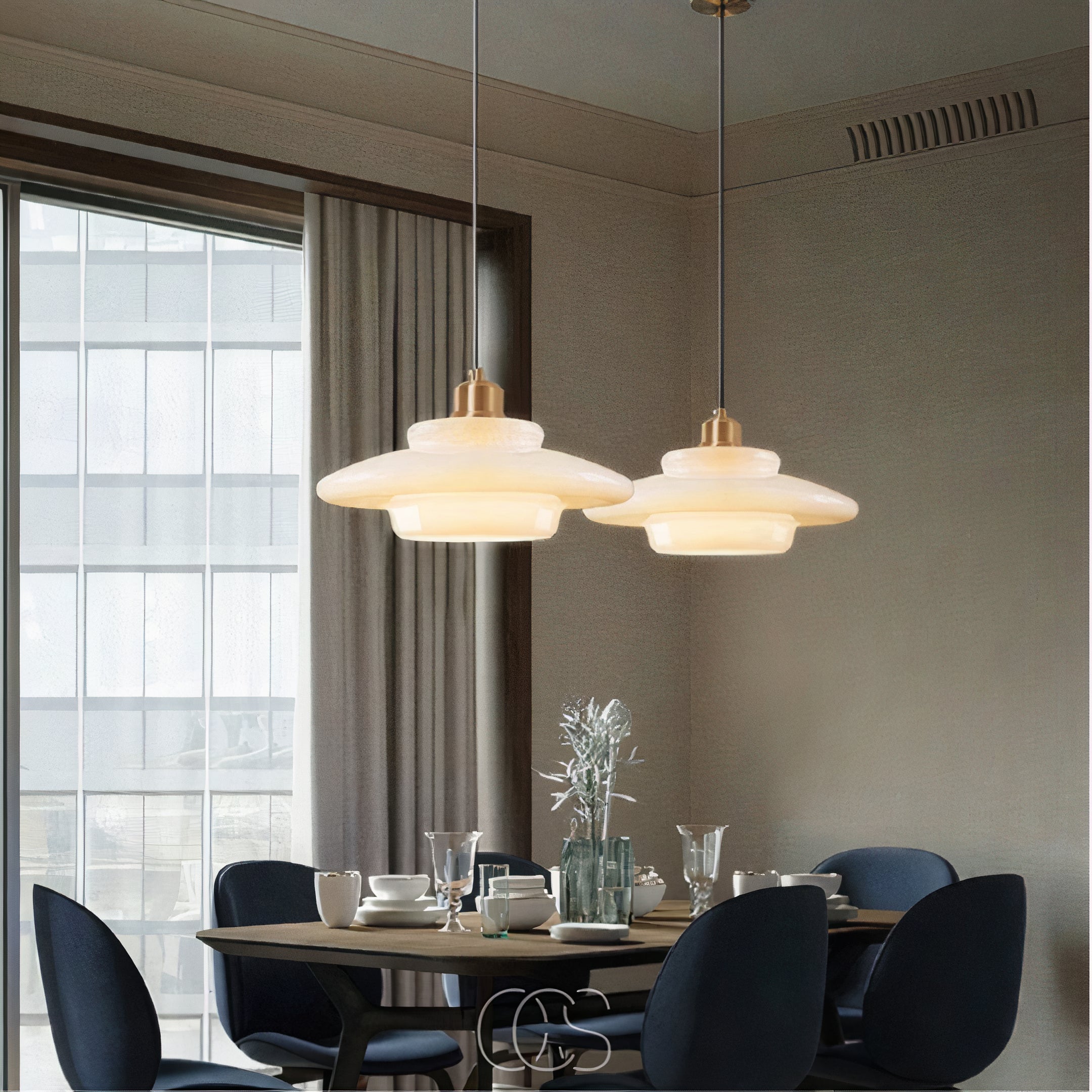Dirron - Perle pendant lamp - Brass & Glass