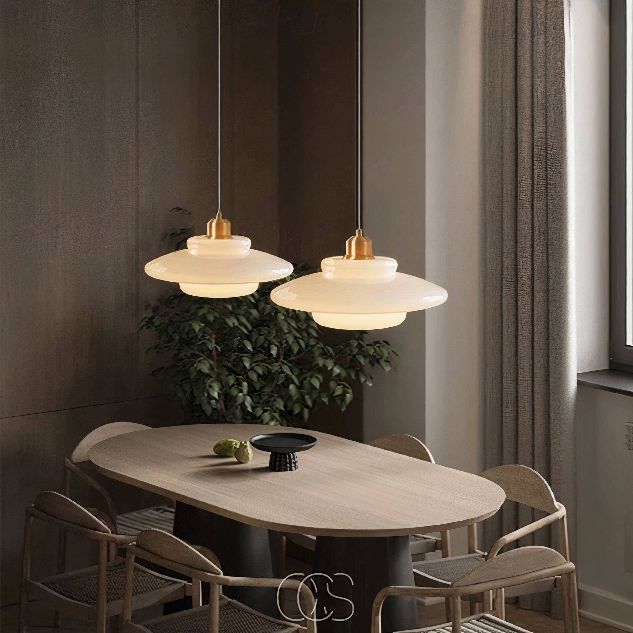 Dirron - Perle pendant lamp - Brass & Glass