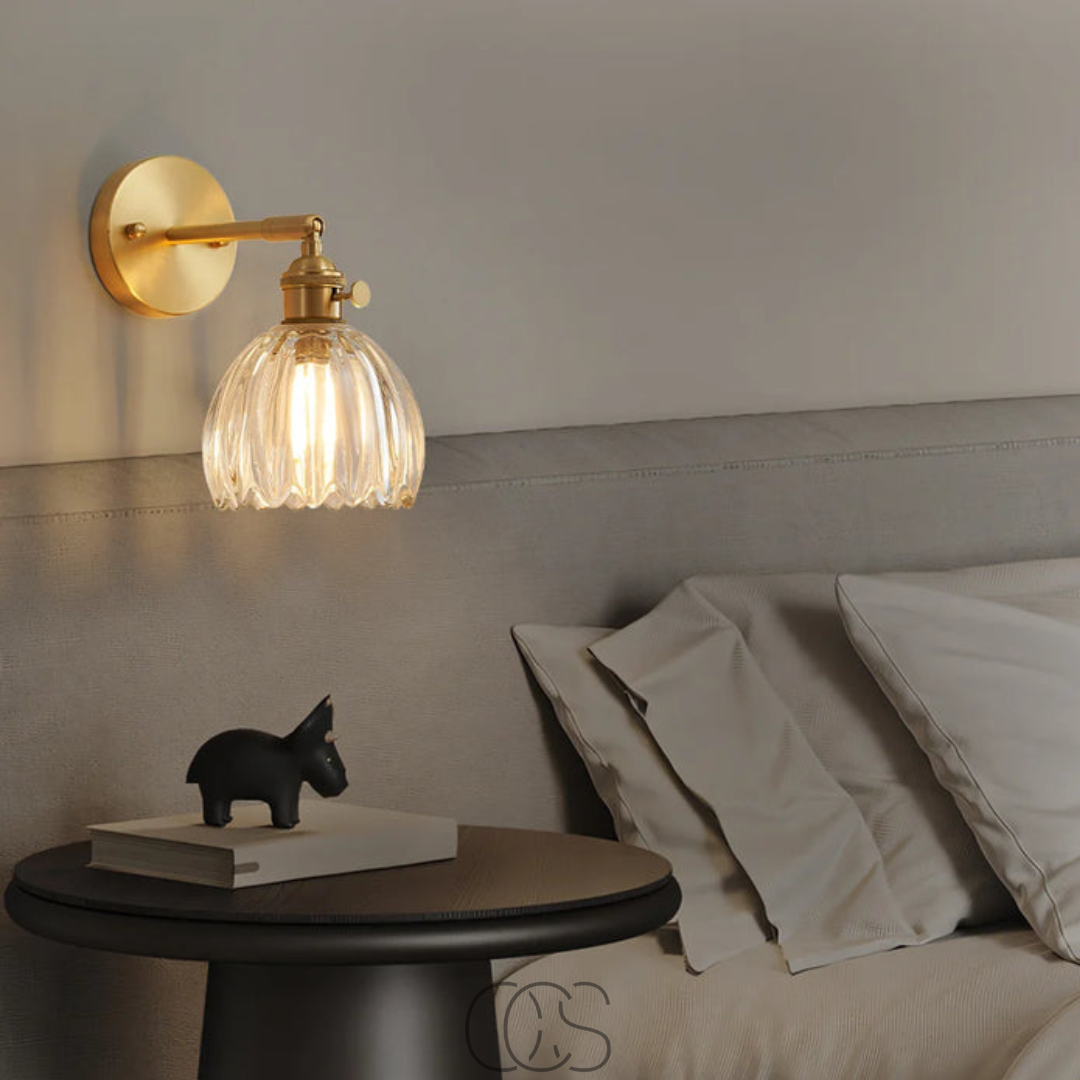 Dirron - Retro Wall Lamp with Glass Tulip Shade
