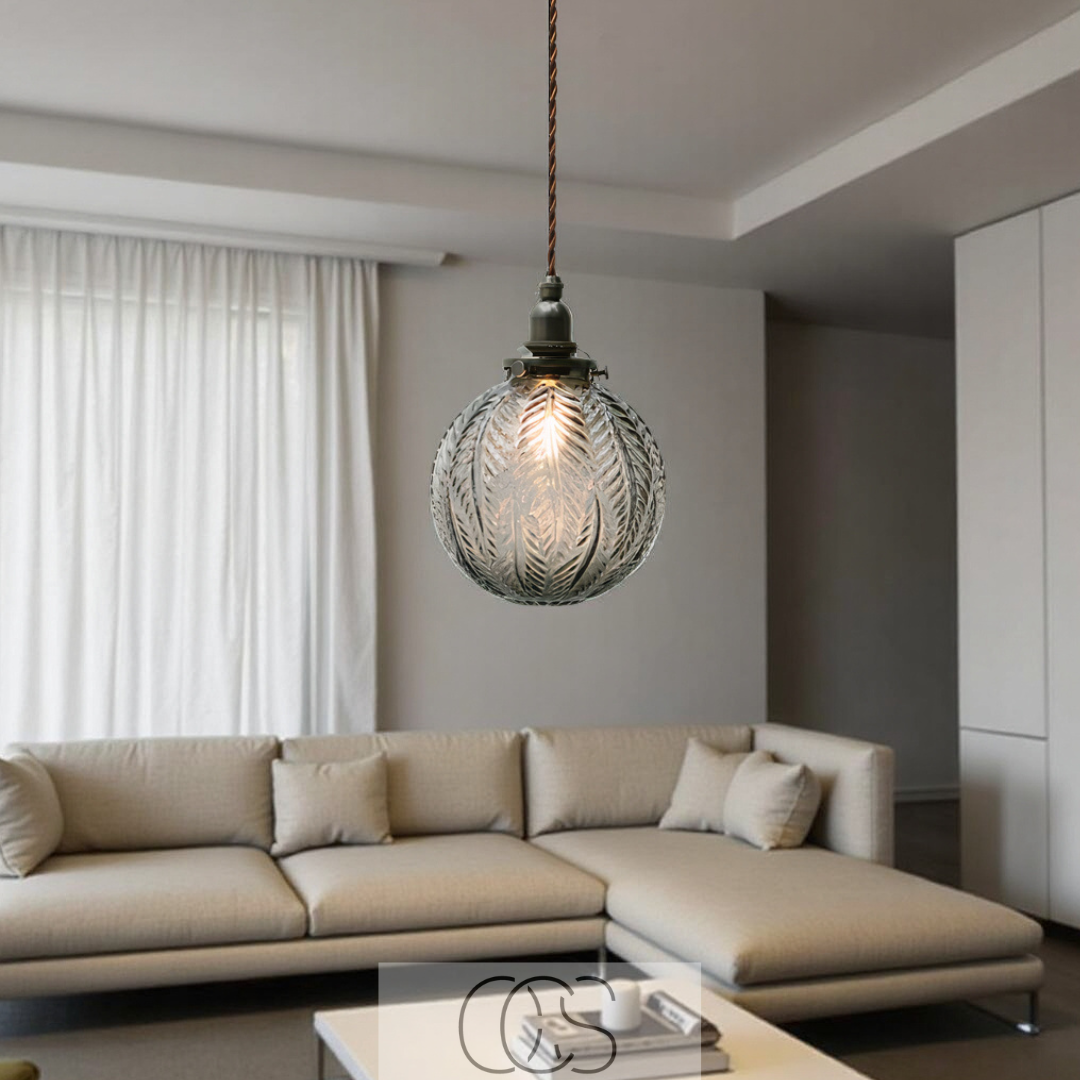 Dirron - Round Pendant Lamp Glass - Smoke Color