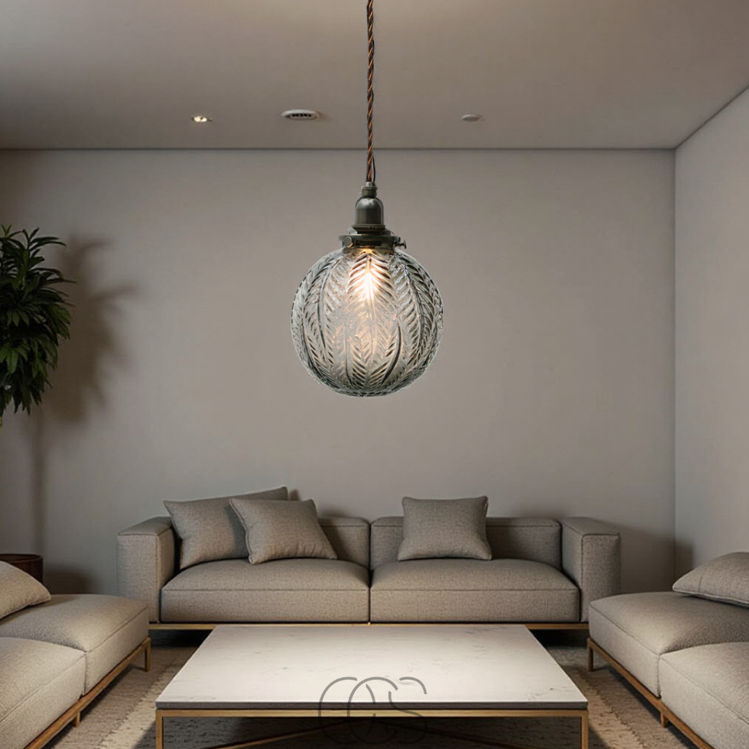 Dirron - Round Pendant Lamp Glass - Smoke Color