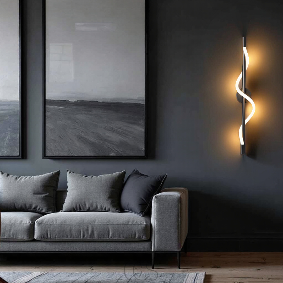 Dirron - Slim LED wall lamp - Black aluminum