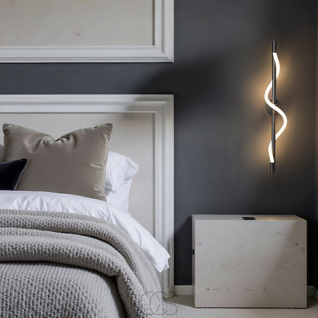 Dirron - Slim LED wall lamp - Black aluminum