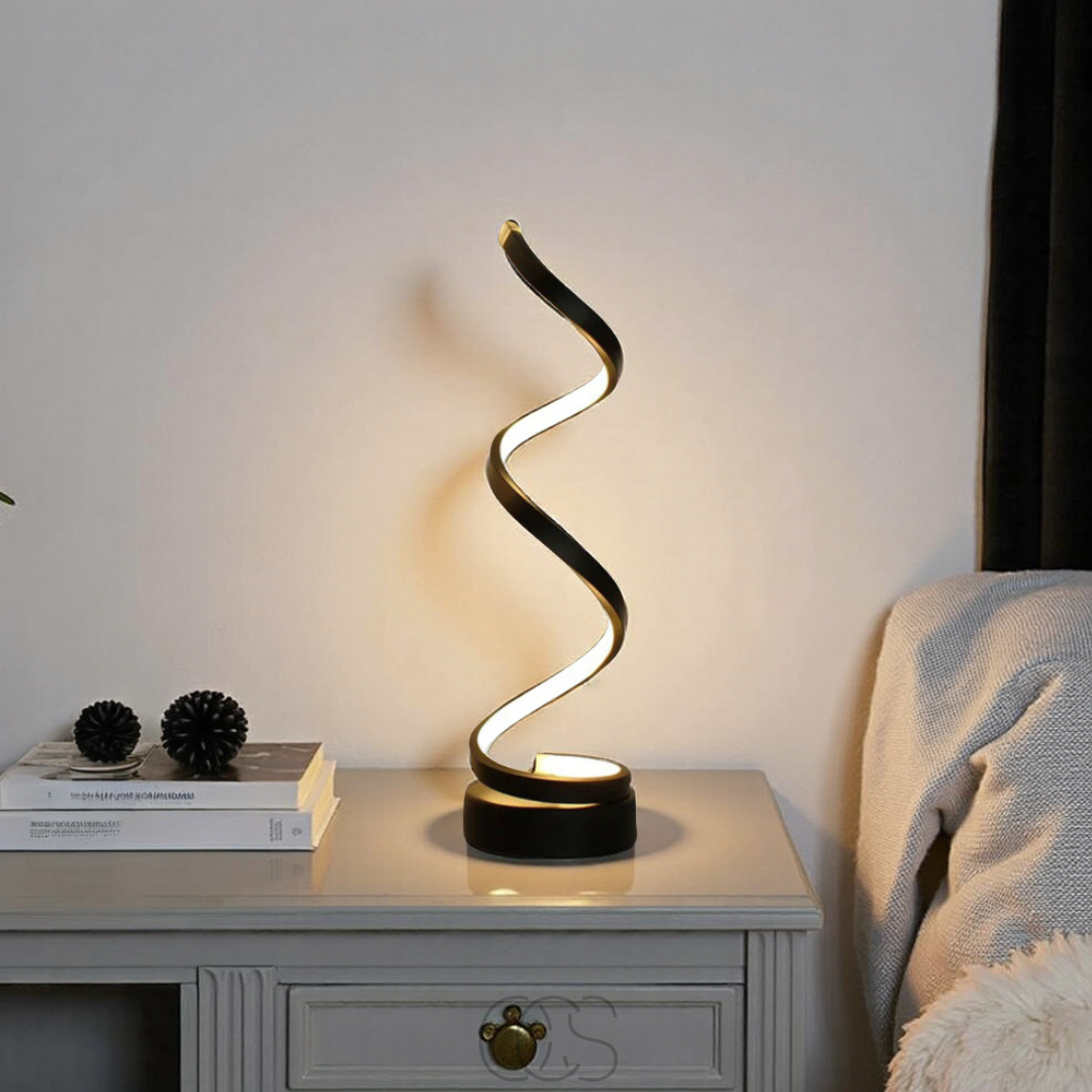 Dirron - Spiral Lamp – modern design with 3 light colors & energy-efficient LED