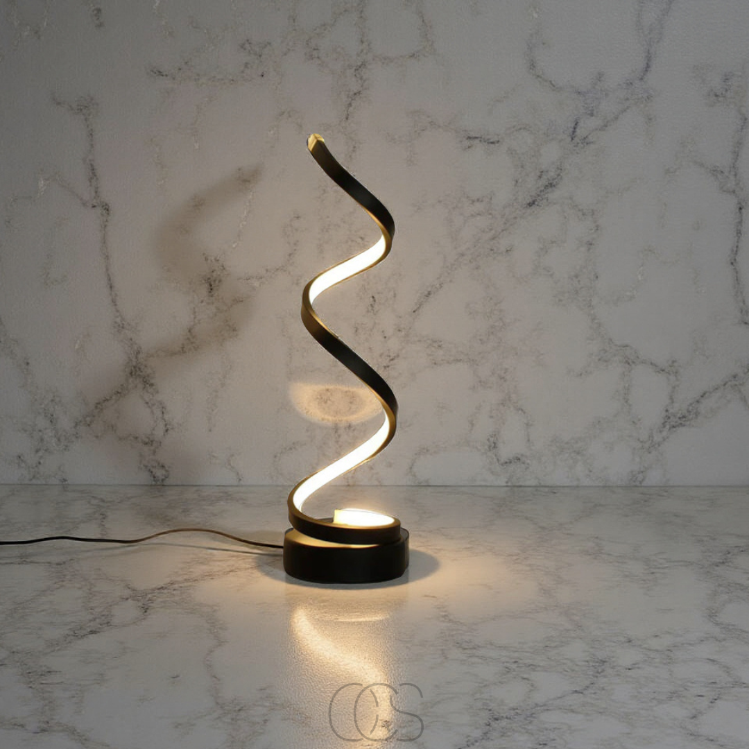 Dirron - Spiral Lamp – modern design with 3 light colors & energy-efficient LED