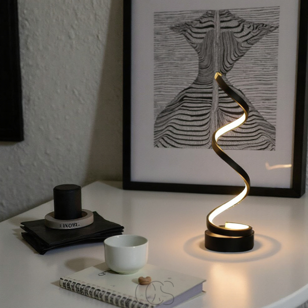 Dirron - Spiral Lamp – modern design with 3 light colors & energy-efficient LED