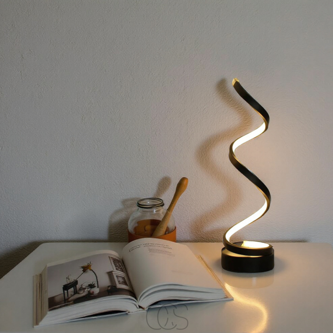 Dirron - Spiral Lamp – modern design with 3 light colors & energy-efficient LED