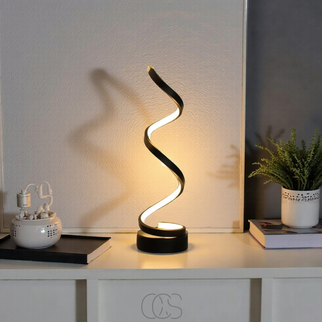 Dirron - Spiral Lamp – modern design with 3 light colors & energy-efficient LED