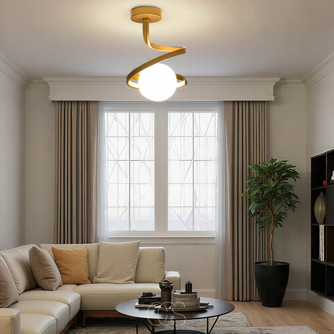Dirron - Spiral with Ball Ceiling Lamp – luxury in a playful design