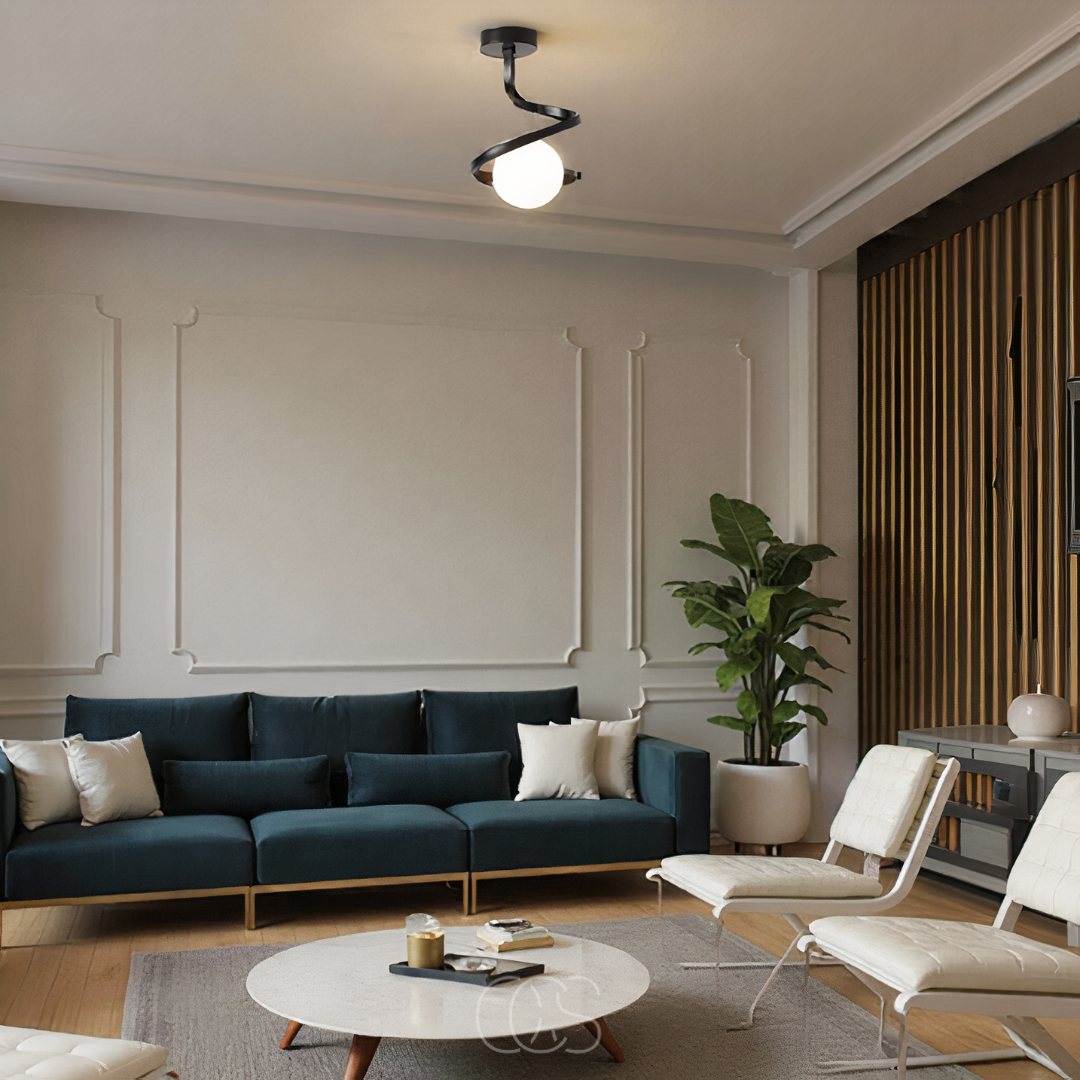 Dirron - Spiral with Ball Ceiling Lamp – luxury in a playful design
