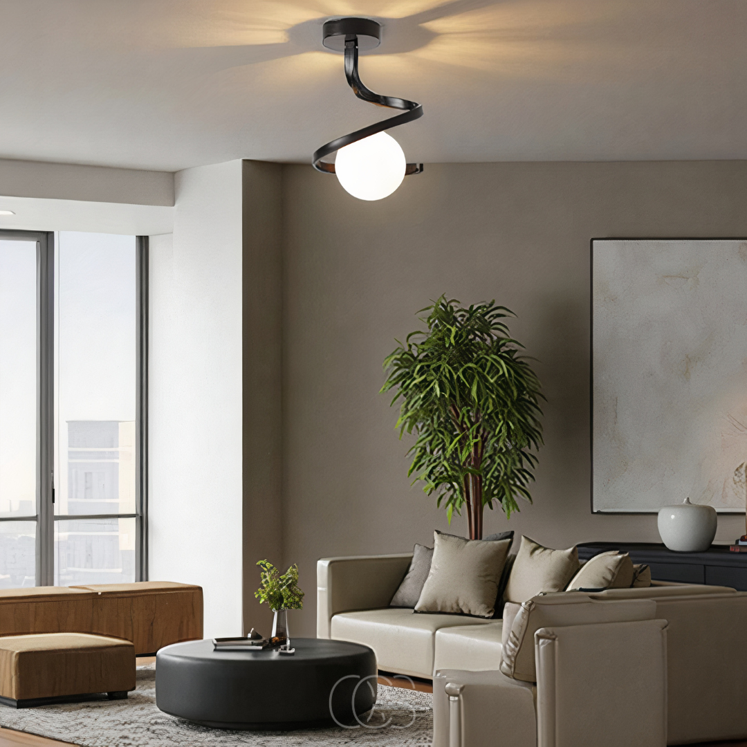 Dirron - Spiral with Ball Ceiling Lamp – luxury in a playful design