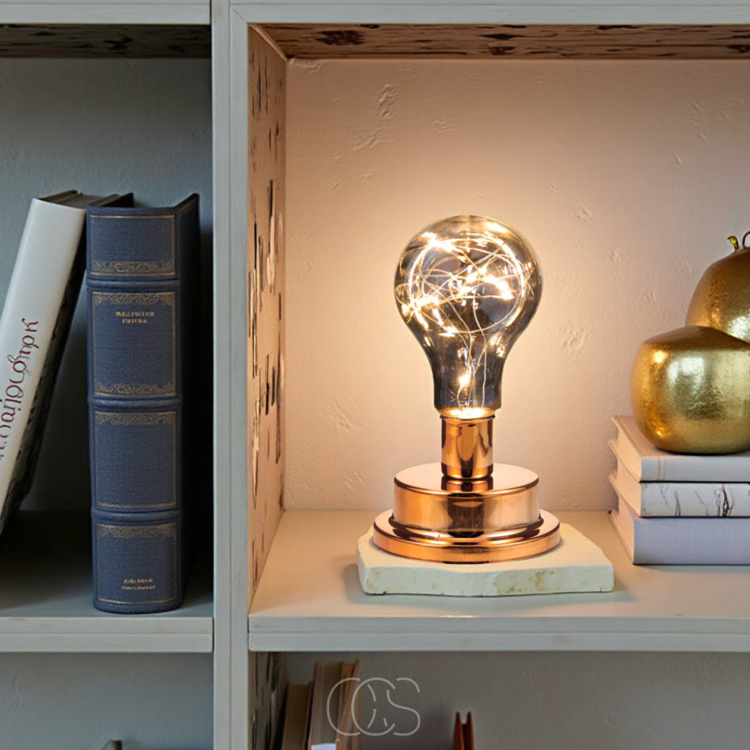 Dirron - Table Lamp with Light Bulb - Vintage Industrial Design