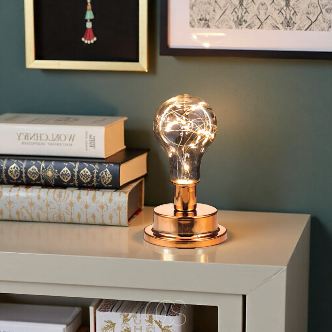 Dirron - Table Lamp with Light Bulb - Vintage Industrial Design