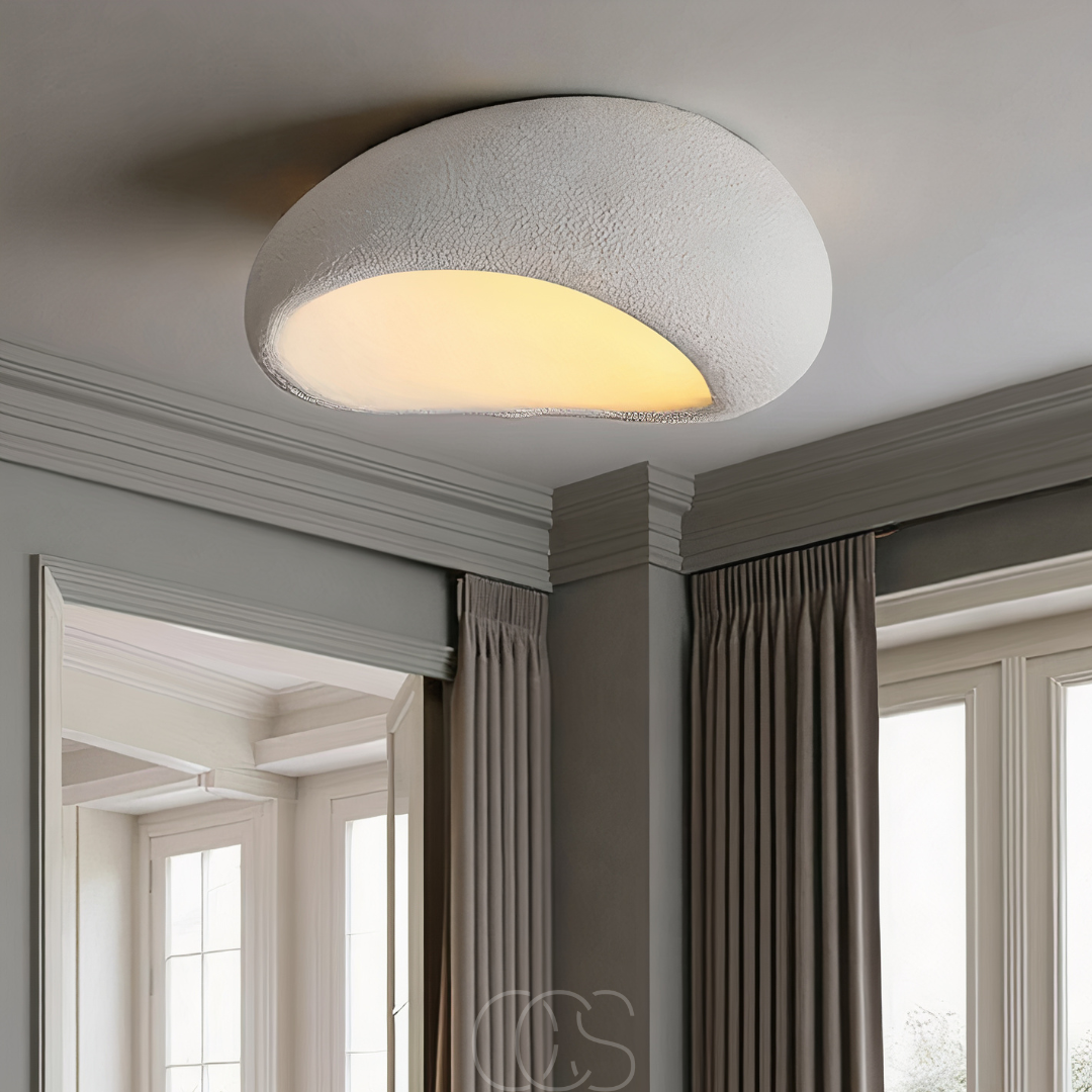 Dirron - Wabi-Sabi Fabric Ceiling Lamp - Polyform & Resin